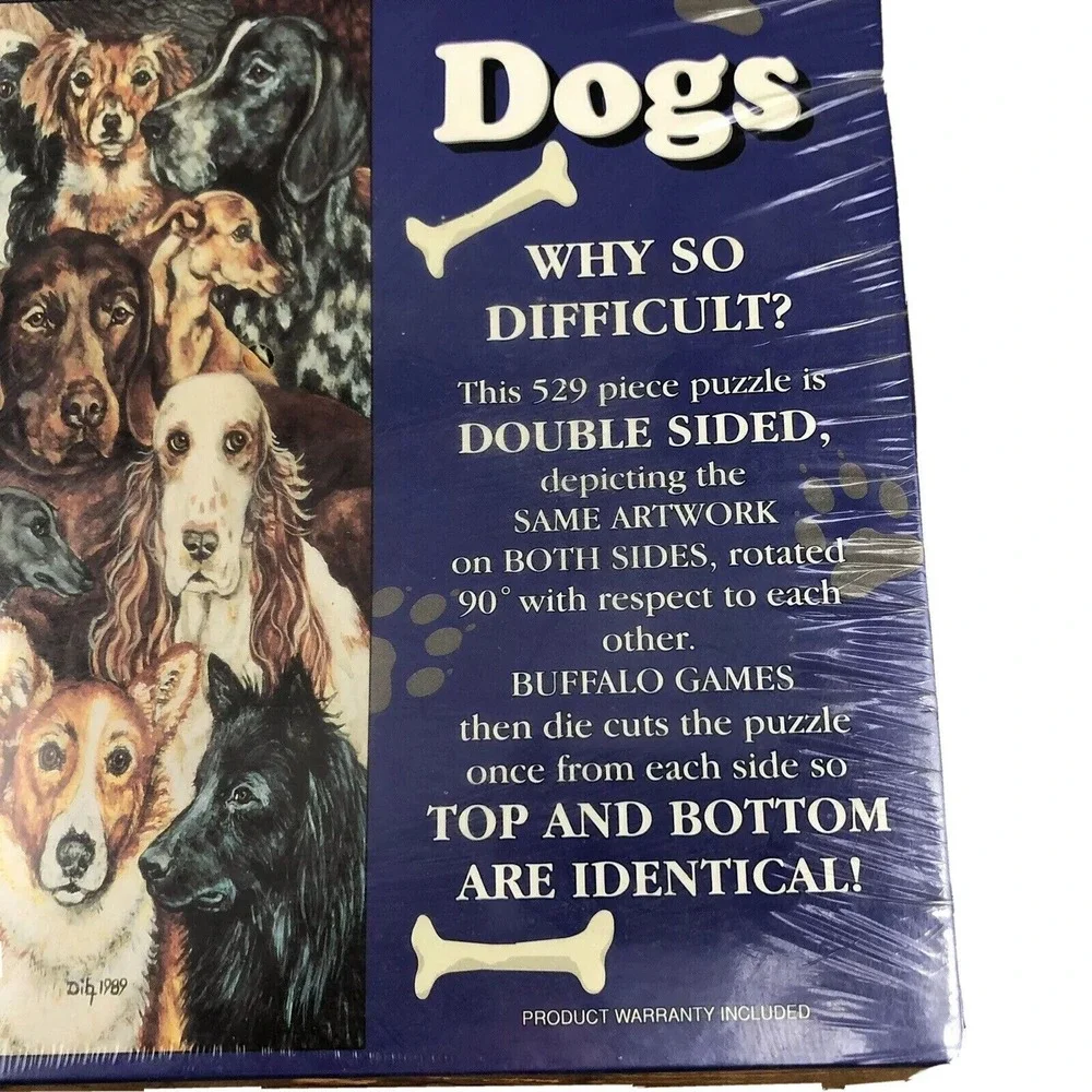 World's Most Difficult‎ Jigsaw Puzzle 529 Pieces Double Sided Dogs Edition NEW